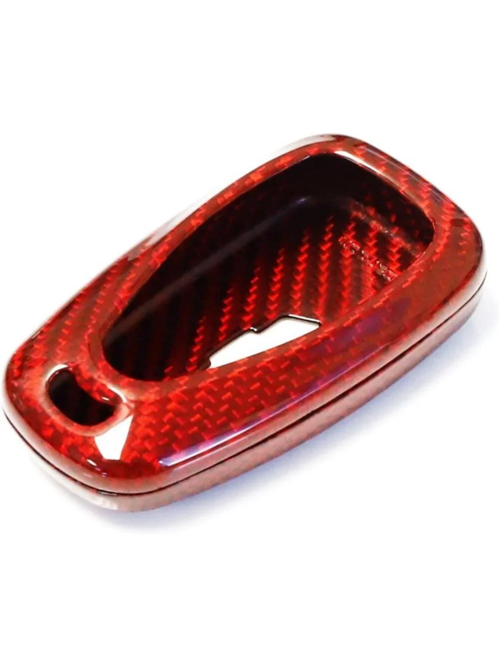 Red Carbon Fiber Key Fob Cover Case for Chevy Camaro, Malibu, Cruze, Spark, Volt